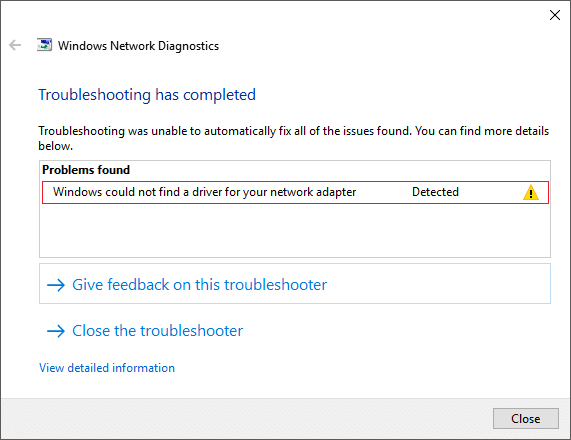 Windows could not find a Driver for your Network Adapter [SOLVED]
