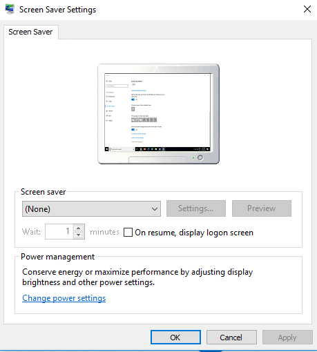 Disable screensaver in Windows 10 to fix Desktop Window Manager (DWM.exe) High CPU