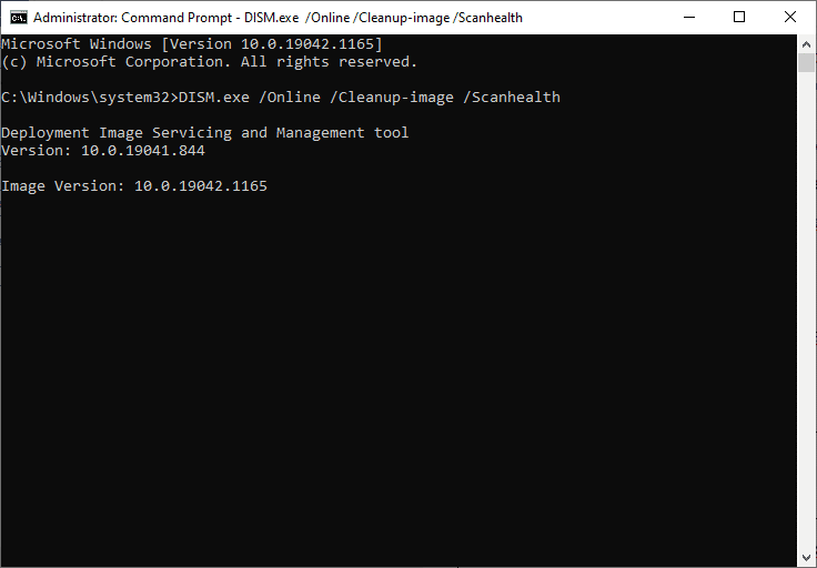 Run DISM scanhealth command. C:windowssystem32configsystemprofileDesktop is unavailable server