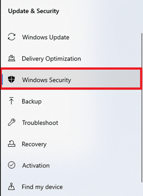 click on Windows Security. Fix Windows 10 Start Menu Search Not Working