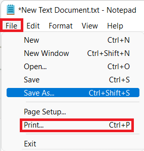 click on File menu and select Print. How to Create PDF File in Windows 11
