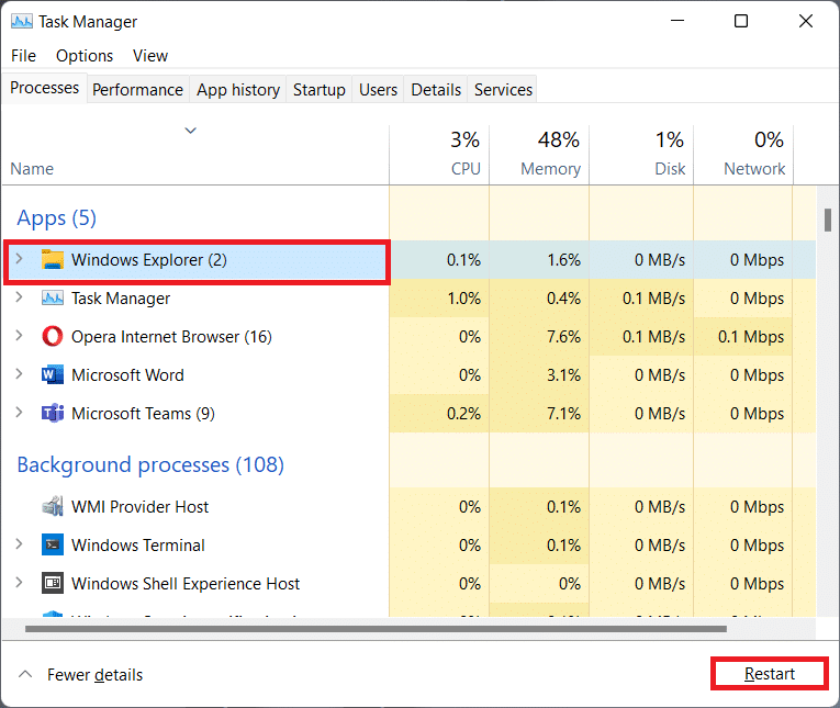 Task Manager window