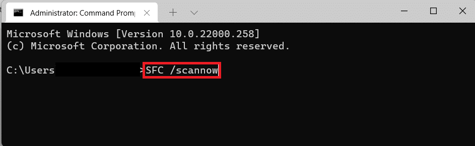 SFC scannow command in Command prompt. Fix Error Applying Transforms in Windows 10
