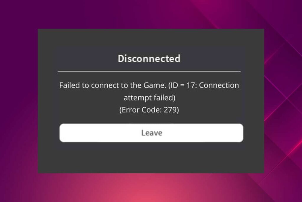 How to Fix Roblox Error Code 279