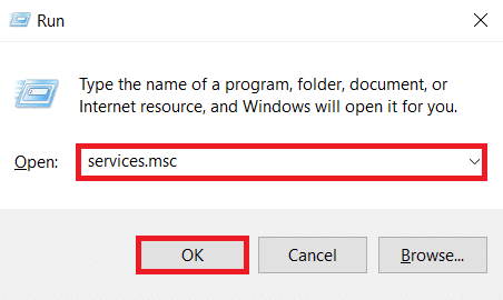 Type services.msc as follows and click OK to launch the Services window. Fix Windows Could Not Search for New Updates