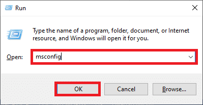After entering the msconfig command, click the OK button. How to Fix The Parameter Is Incorrect in Windows 10