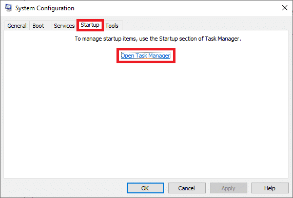 switch to the Startup tab and click the link to Open Task Manager. How to Fix The Parameter Is Incorrect in Windows 10