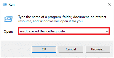 Type msdt.exe id DeviceDiagnostic and hit Enter. Fix Microsoft Teams Video Call Not Working