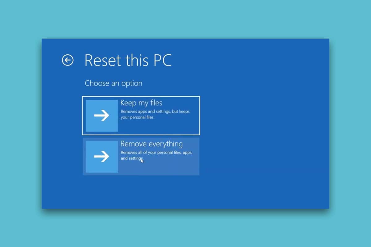 Cómo restablecer Windows 10 sin perder datos