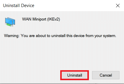 Check the box Delete the driver software for this device and click Uninstall