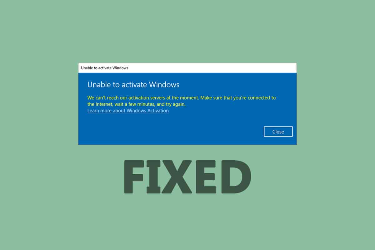 Fix Windows 10 Activation error 0x80072ee7