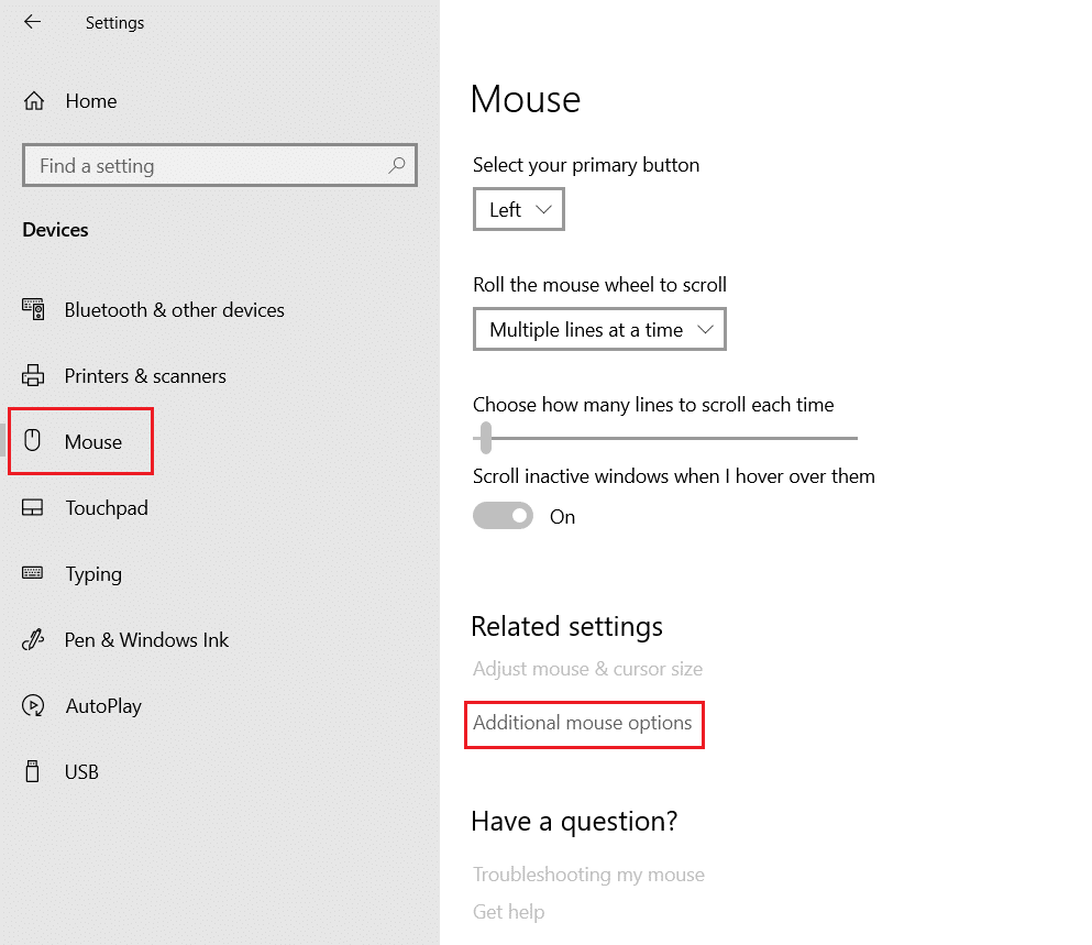 Click on Mouse menu and select Additional mouse options. Fix Windows 10 Bluetooth Mouse Lag