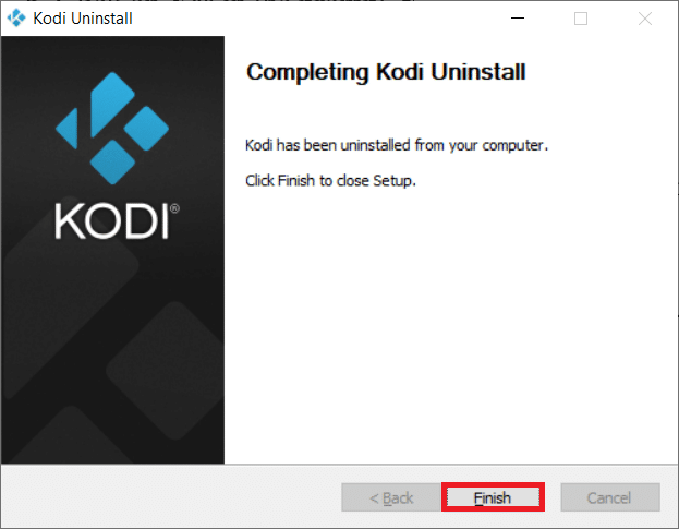Click on Finish to complete the process. How to optimize Kodi