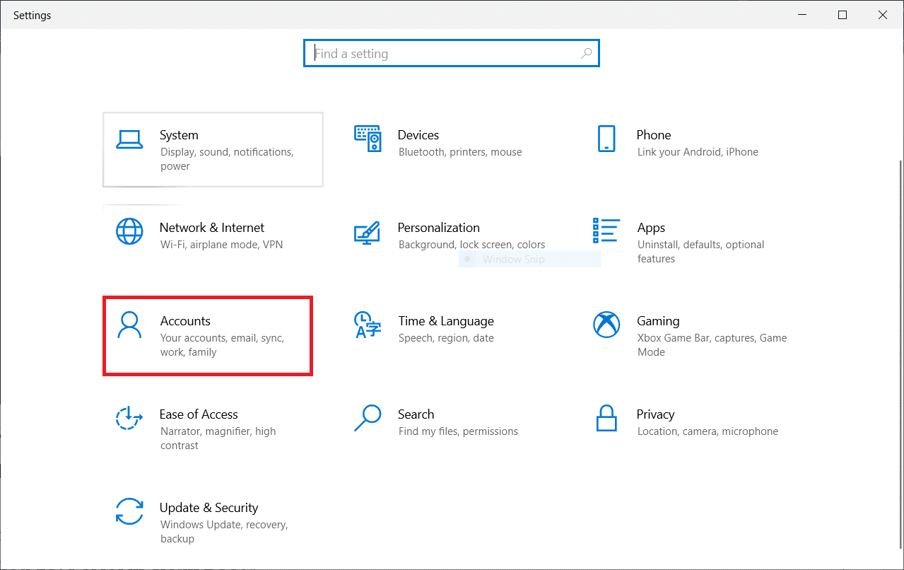 Select Accounts. How to Remove PIN Login from Windows 10