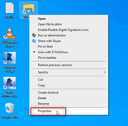 select Properties. How to Get This PC Icon on Your Desktop