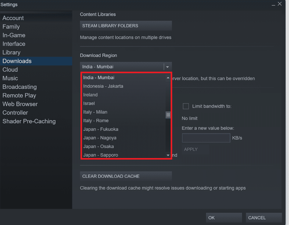 download region. Fix Steam Missing File Privileges in Windows 10