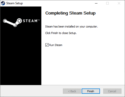Wait for the installation to be completed and click on Finish. Fix Steam Stuck on Preparing to Launch in Windows 10