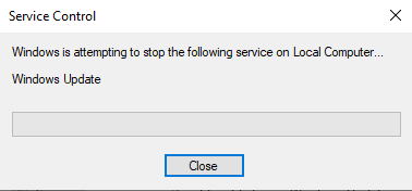 You will receive a prompt, Windows is attempting to stop the following service on Local Computer…
