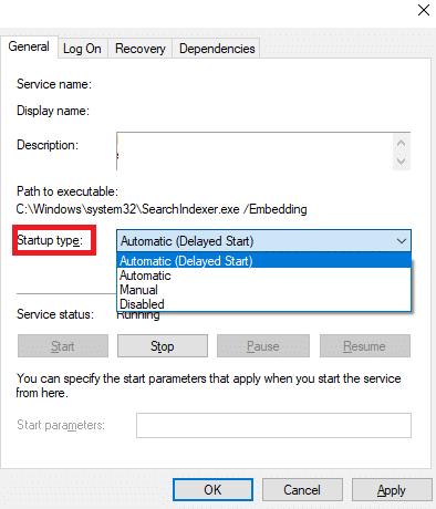 Now, set the Startup type to Automatic, as shown below. If the Service status is not Running, then click on the Start button. Fix Error Code 0x80070490 in Windows 10