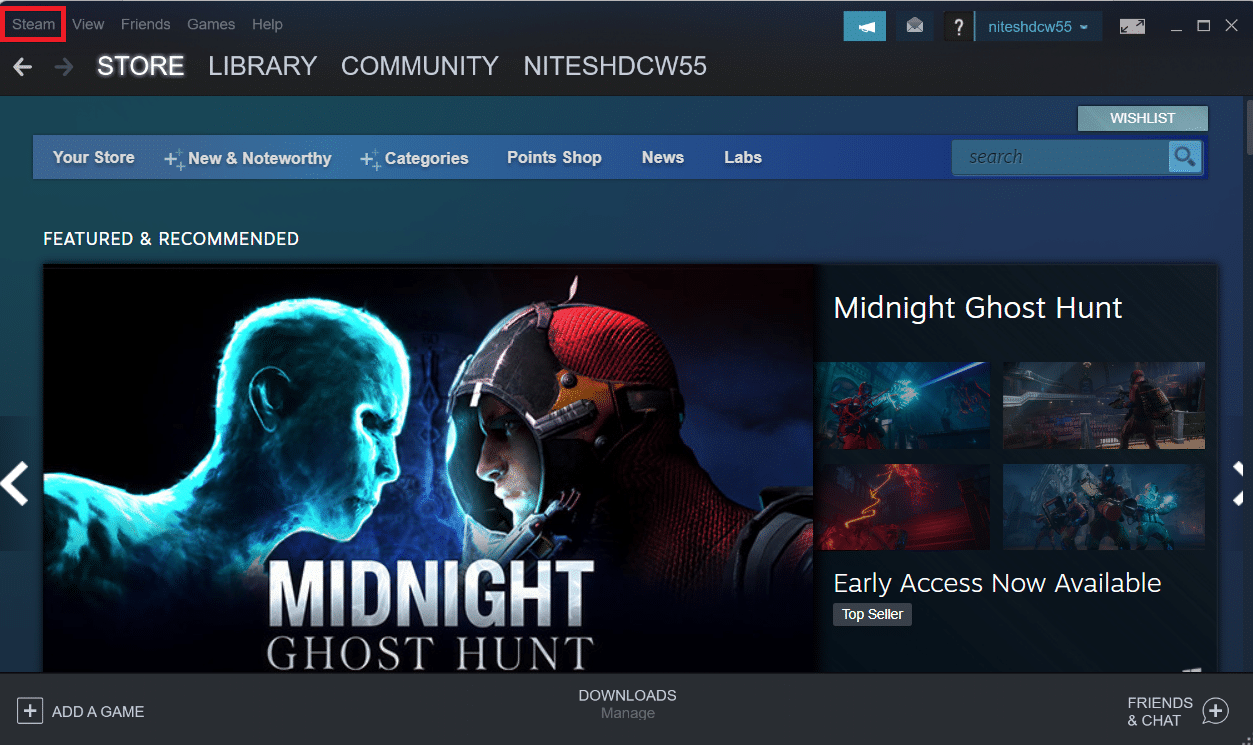Click the Steam option from the top left corner. Fix Steam Stopping Downloads on Windows 10