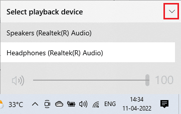 Then, select the Logitech playback device and make sure the audio is playing through the selected device