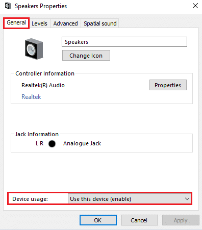 In the General tab, make sure the Device usage option is set to Use this device enable.