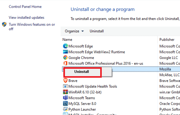 Click on Uninstall. Fix Windows Update Taking Forever