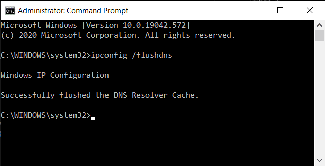 Flush DNS Cache using Command Prompt