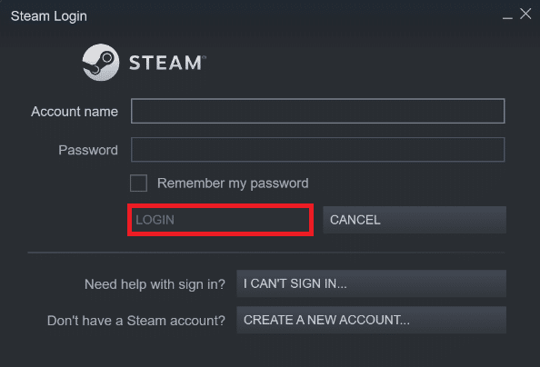 Вход в клиент Steam для ПК