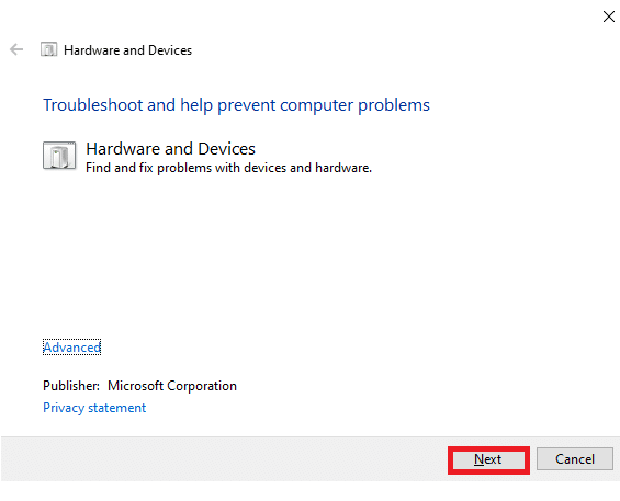 hardware and devices troubleshooter. Fix All Cameras are Reserver Error 0xA00f4288 in Windows 10
