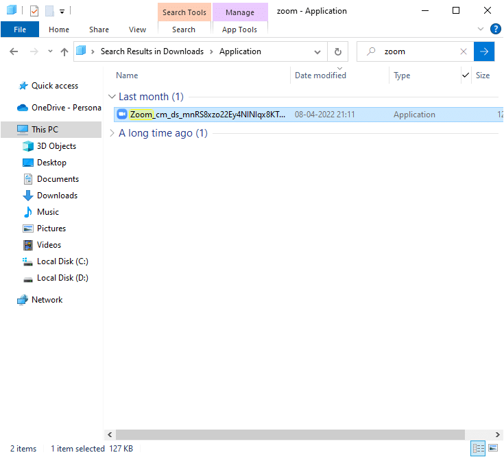 navigate to My downloads and double click on the Zoom setup file