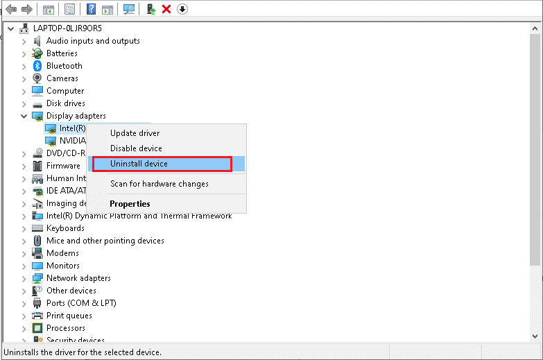 click on uninstall device. Fix Star Citizen Error 10002 in Windows 10