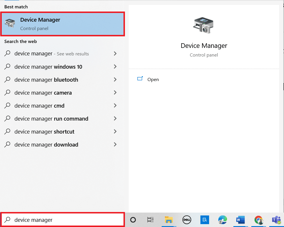 open Device Manager