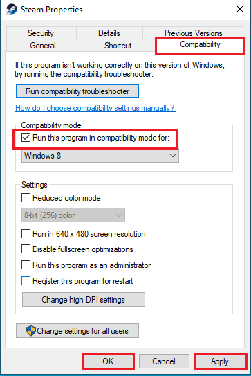 run the Steam app as an Administrator. Fix Esrv.exe Application Error in Windows 10