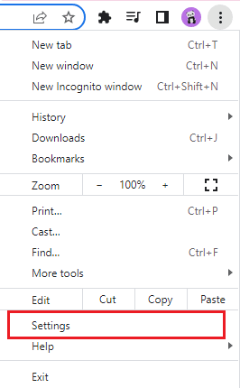click on Settings. Fix Chrome Not Saving Passwords in Windows 10