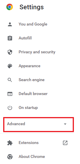 Click on Advanced. Fix Chrome Not Saving Passwords in Windows 10