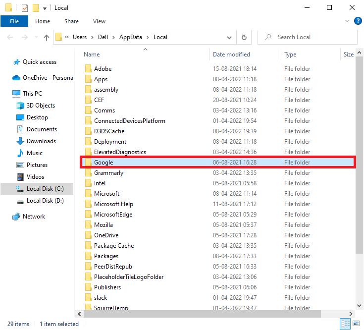 double click on the Google folder. Fix Chrome Not Saving Passwords in Windows 10