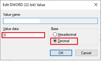 Now, set the Value data as 1 and click on OK
