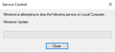 You will receive a prompt Windows is attempting to stop the following service on Local Computer…