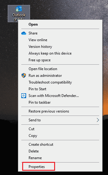 Select Properties. Fix Outlook has run into an error that is preventing it from working correctly