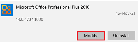 Select Modify. How to Fix We’re Sorry But Word Has Run into an Error in Windows 10