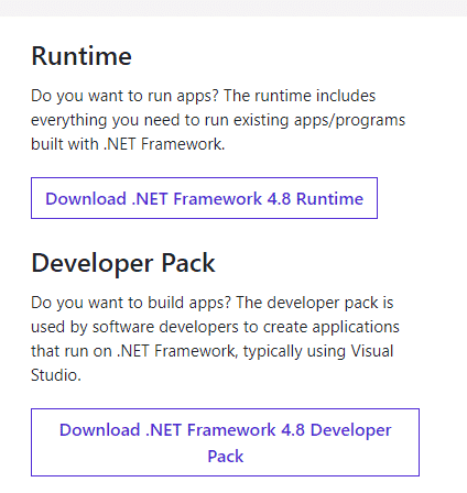 Do not click on Download .NET Framework 4.8 Developer Pack. Fix Origin Overlay Not Working in Windows 10