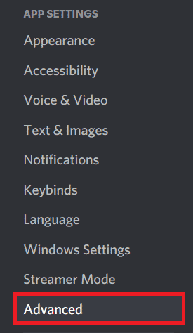 click on the Advanced option. Fix Discord Screen Share Not Working in Windows 10