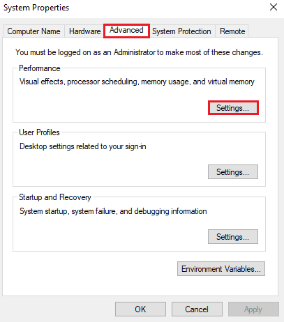 Click on Settings | Fix Arma 3 Referenced Memory Error in Windows 10