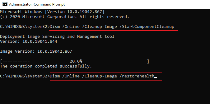Run SFC and DISM command lines to repair system files. Fix Error in wsclient.dll in Windows 10