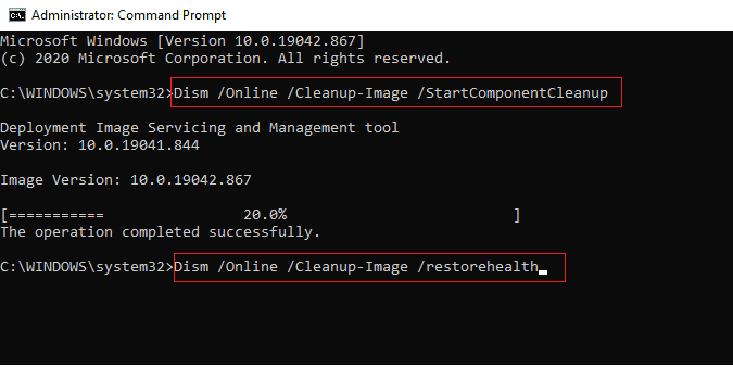 Run SFC and DISM command lines to repair system files