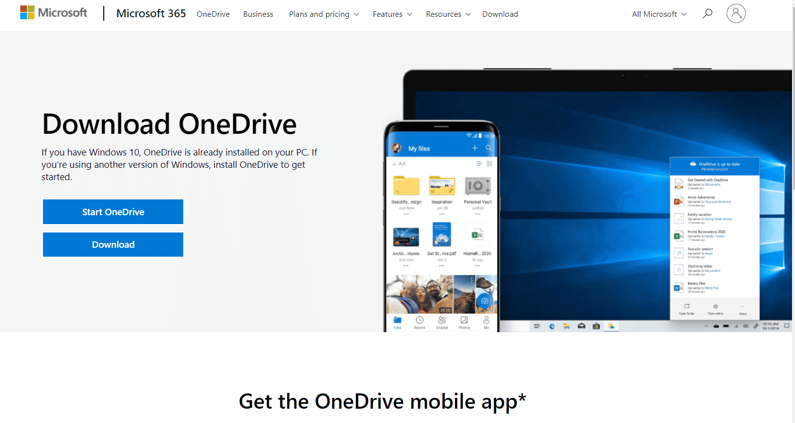 download onedrive page. Fix OneDrive 0x8004de40 Error in Windows 10