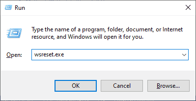 type wsreset.exe and hit Enter. Fix Forza Horizon 5 Crashing in Windows 10