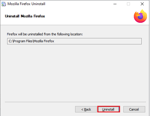 Uninstall button. Fix Netflix Error F7121 1331 P7 in Windows 10