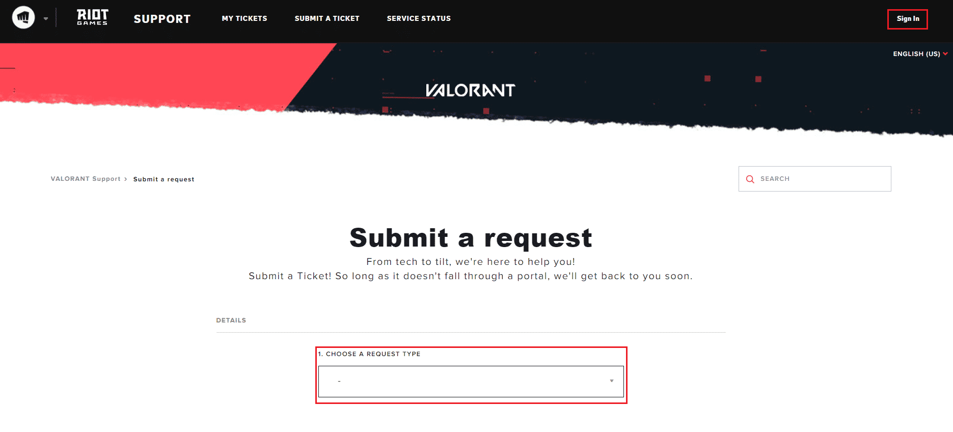 valorant support page